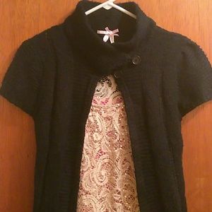 Very soft, open-front, black cardigan